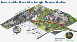 Plan d'accès - Chambres mortuaires