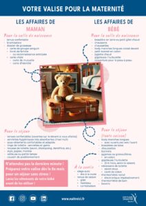 Affiche - votre valise pour la maternité - aperçu